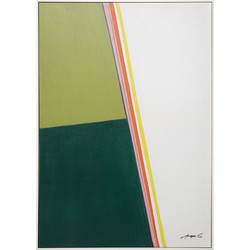 Kare Schilderij Abstract Shapes Khaki 73x103cm