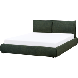 VINAY - Tweepersoonsbed - Donkergroen - 160 x 200 cm - Polyester