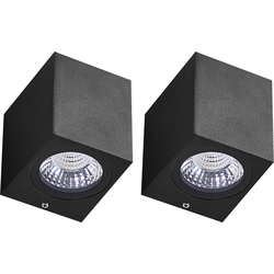 Beliani ARANSAS - Tuin LED wandlamp-Zwart-Aluminium