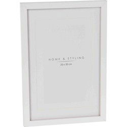 Home & Styling Fotolijst - Kunststof - wit - geschikt voor foto van 20 - Fotolijsten