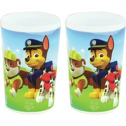 2x stuks kunststof drinkbeker Paw Patrol 220 ml - Kinderservies