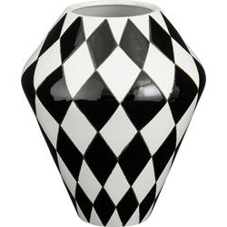 Mica Decorations Vaas Kyle - 27x27x32 cm - Keramiek - Zwart