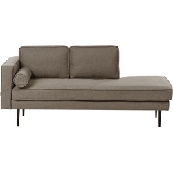 MIRAMAS - Chaise longue - Bruin - Linkszijdig - Polyester