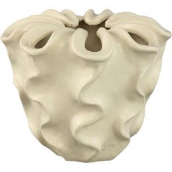 PTMD Bloempot Rudie - 23x23x20 cm - Keramiek - Creme
