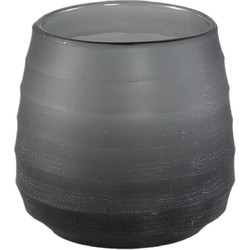 PTMD Windlicht Nadah - 11x11x11 cm - Glas - Grijs