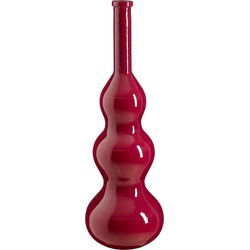 Mica Decorations Vaas Benito - 33x33x100 cm - Gerecycled glas - Donker Roze
