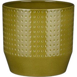 Mica Decorations Bloempot Nola - 19x19x18 cm - Keramiek - Groen