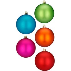 Inge Christmas Kerstballen - kunststof - 26x - gekleurd - 4 cm - Kerstbal