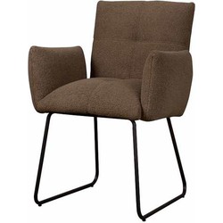 Tower living Dante armchair - fabric Teddy MJ8-7 Dark brown