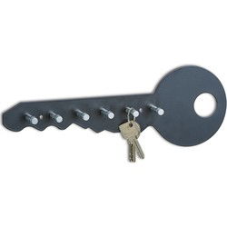 Zeller Sleutelrek voor 6 sleutels - zwart - 35 cm - Sleutels ophangen - Sleutelkastjes