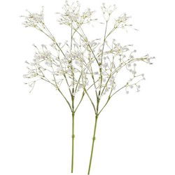 Emerald Kunstbloem Gipskruid - 2x - 68 cm - wit - tak Gypsophila - Kunstbloemen