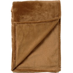 Dutch Decor BILLY - Plaid 150x200 cm - flannel fleece - superzacht - Tobacco Brown - bruin - Dutch Decor