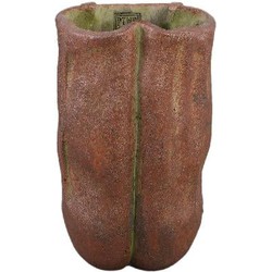 PTMD Bloempot Roddie - 18x17x30 cm - Cement - Roest