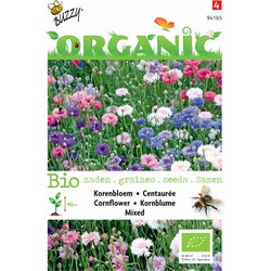 5 stuks - Organic Centaurea cyanus dubb.bl. mix (Skal 14275) - Buzzy