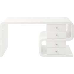 Kare Bureau Snake White 150x70 cm