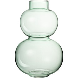 J-line - Vaas Bol Glas Groen Small - 19x19x28.5cm