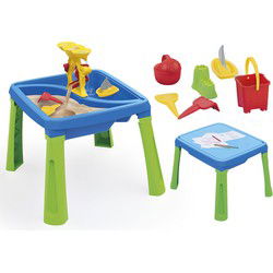 Dolu 3077 3-in-1 Zand/Watertafel met Tekentafel Blauw/Groen