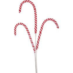 Clayre & Eef Kerstdecoratie Zuurstok Rood Kunststof