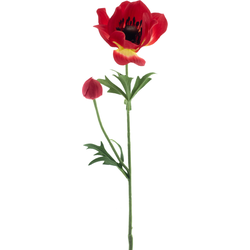 Anemone spray Mina red 63 cm kunstbloem