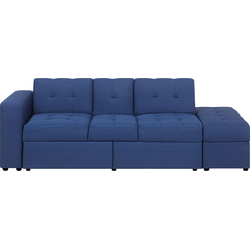 Beliani FALSTER - Driezitsbank-Blauw-Polyester