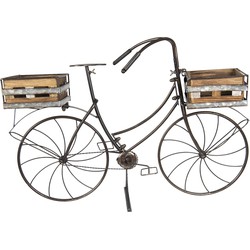 Clayre & Eef Planthouder fiets  85x30x58 cm Bruin Ijzer Fiets