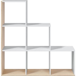 Bibliotheek trap 6 vakken Stap - H110 cm