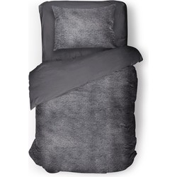 Eleganzzz Dekbedovertrek Flanel Fleece - dark grey 140x200/220cm