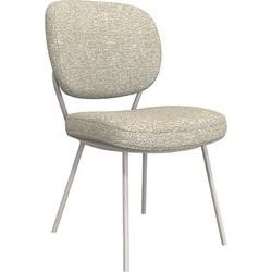 LABEL51 Eetkamerstoel Singapore - Naturel - Boucle - Taupe Frame