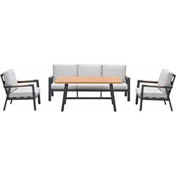 Garden Impressions Lissabon lounge dining set 4-delig stoel-bank - valley sand