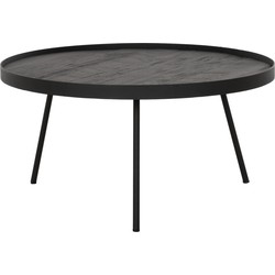 DTP Home Coffee table Saturnus large BLACK,30xØ60 cm, recycled teakwood