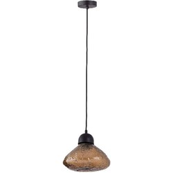 PTMD Hanglamp Anna - 25x25x24 cm - Glas - Bruin