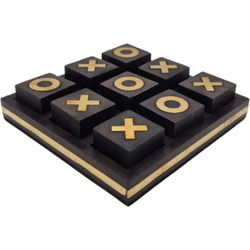 Boter - Kaas - Eieren Hout - Zwart/Goud