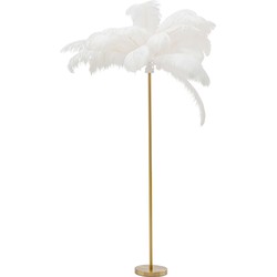 Kare Vloerlamp Feather Palm White 165cm