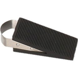 Benson Deurstopper/wig - rubber/RVS - 13 x5 x 3cm - antislip onderkant - Deurstoppers