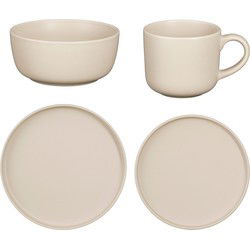 Mica Decorations Servies Ozzu - 28.5x28x32 cm - Aardewerk - Taupe