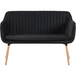 TABY  - Tweezitsbank - Zwart - Fluweel