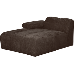 WOOOD Mojo Chaise Longue Elementenbank Links - Ribstof - Bruin