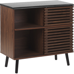 Beliani PERTH - Sideboard-Donkere houtkleur-MDF