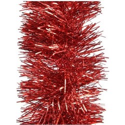 Kerstboomslingers - rood - folie - 270 x 10 cm - kerstguirlandes/kerstboomversiering - Kerstslingers