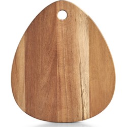 1x Druppelvormige houten snij/serveerplanken 30 cm - Snijplanken