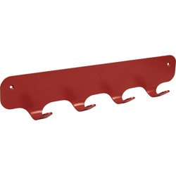 Gorillz Rounded Four - Wandkapstok - 40x6x7,8cm - Rood - Staal