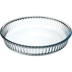 Ovenschaal rond - Transparant - Glas - Diameter 26 cm - Ovenschalen
