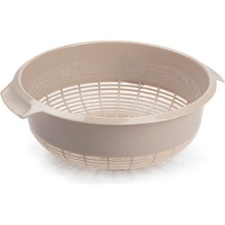 Kunststof keuken vergiet van 27 x 10 cm taupe - Vergieten