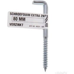 Schroefduim gleuf verz 80mm