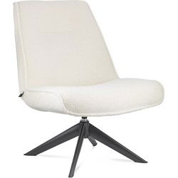 Relaxfauteuil - Draaifauteuil  - Draaistoel - Fauteuil - Wit - 67 x 80 x 95 cm