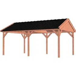 Trendhout douglas overkapping zadeldak Betula, 615 x 415 cm