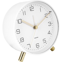Wekker Lofty - Metaal Mat Wit - Ø11cm