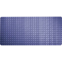 MSV Douche/bad anti-slip mat badkamer - rubber - blauw -i¿½ 76 x 36 cm - Badmatjes
