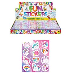 120 Stuks - Fun Stickers - Model: Unicorn - Eenhoorn - Uitdeelcadeautjes - Sticker Unicorns - Uitdeel Traktatie voor kinderen