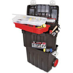 Tayg gereedschapskoffer op wieltjes 470 x 290 x 630 mm met inlegbak en sorteerdoos